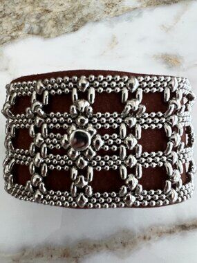 Sergio Gutierrez / Liquid Metal Suede & Chrome Bracelet